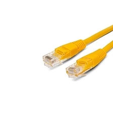 Патч-корд Filum FL-U5-2M-Y U/UTP Cat 5e 26AWG (7x0.16 мм), сетевой кабель для интернета, длина 2 метра, омедненный алюминий (CCA), PVC, цвет желтый