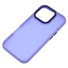 Чехол накладка для APPLE iPhone 16 Pro (6.3"), силикон, пластик, цвет сиреневый Чехол накладка для APPLE iPhone 16 Pro (6.3"), силикон, пластик, цвет сиреневый