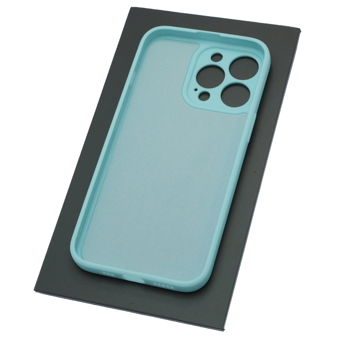 Чехол накладка для APPLE iPhone 13 Pro, силикон, бархат, цвет светло голубой