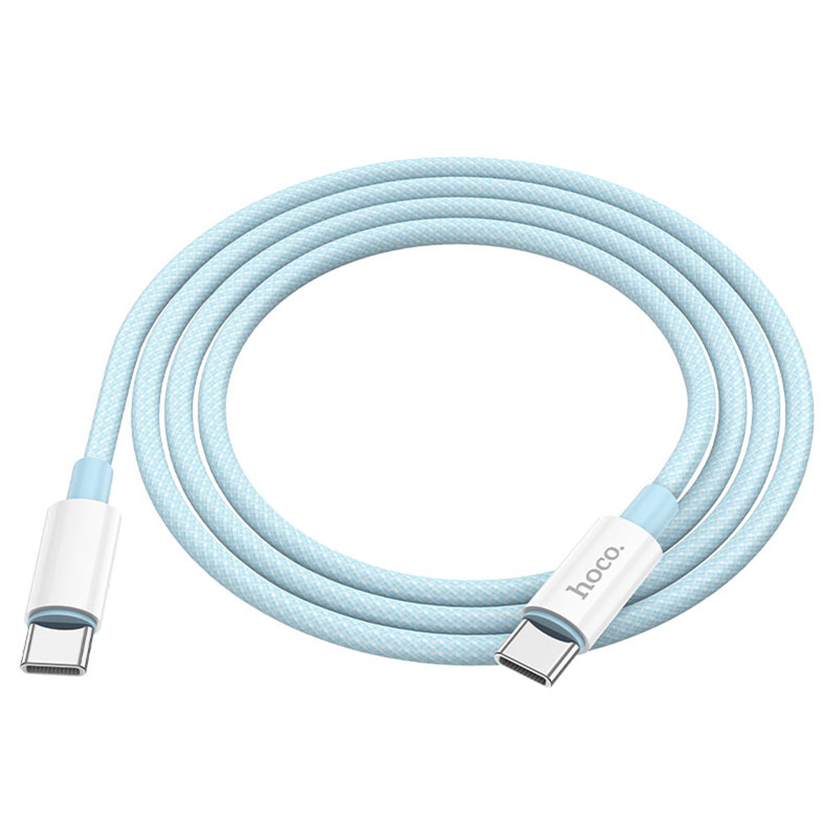 Кабель HOCO X68 USB Type C на USB Type C, 100W, длина 2 метра, цвет бело голубой