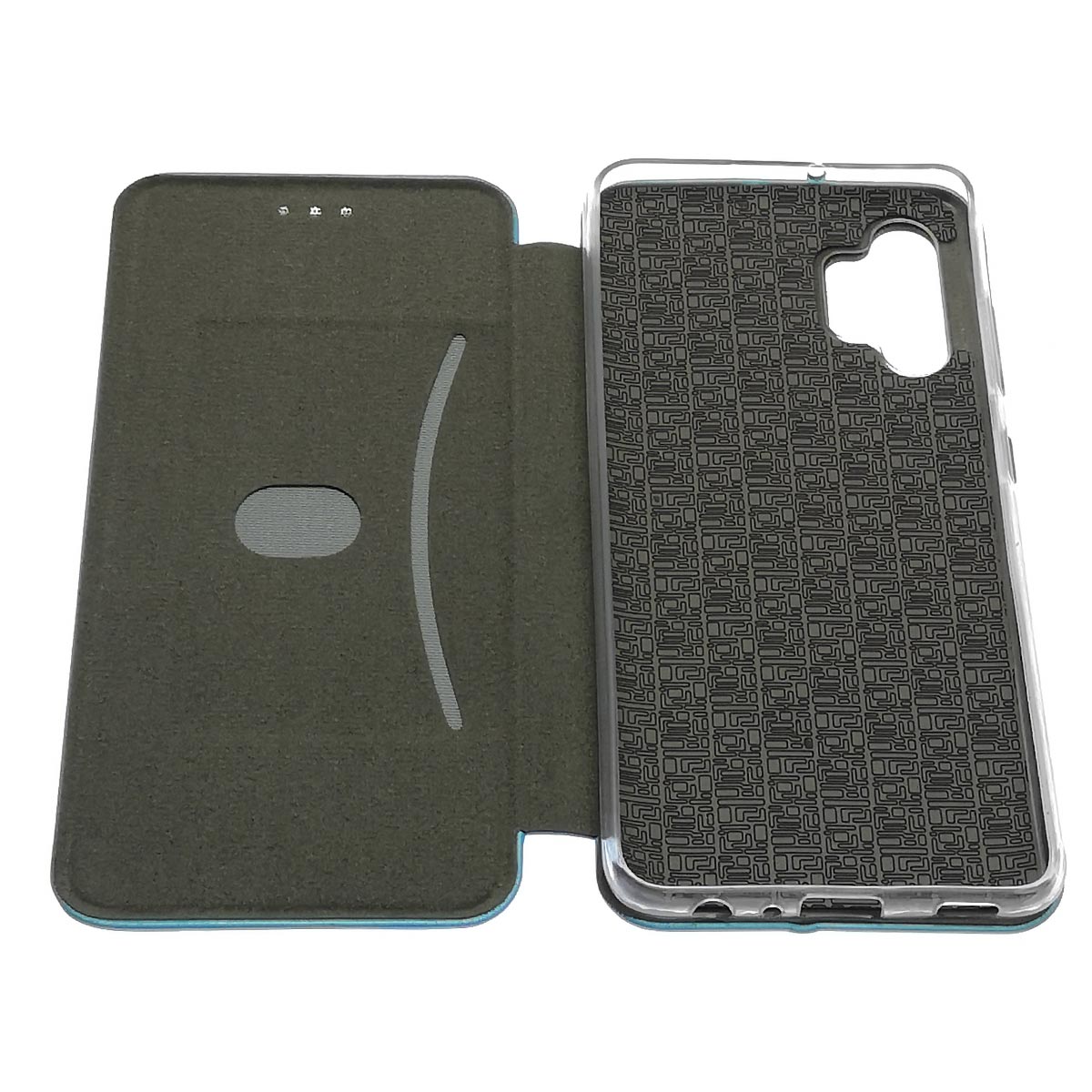 Чехол книжка STYLISH для SAMSUNG Galaxy A32 4G (SM-A325F), экокожа, визитница, цвет голубой