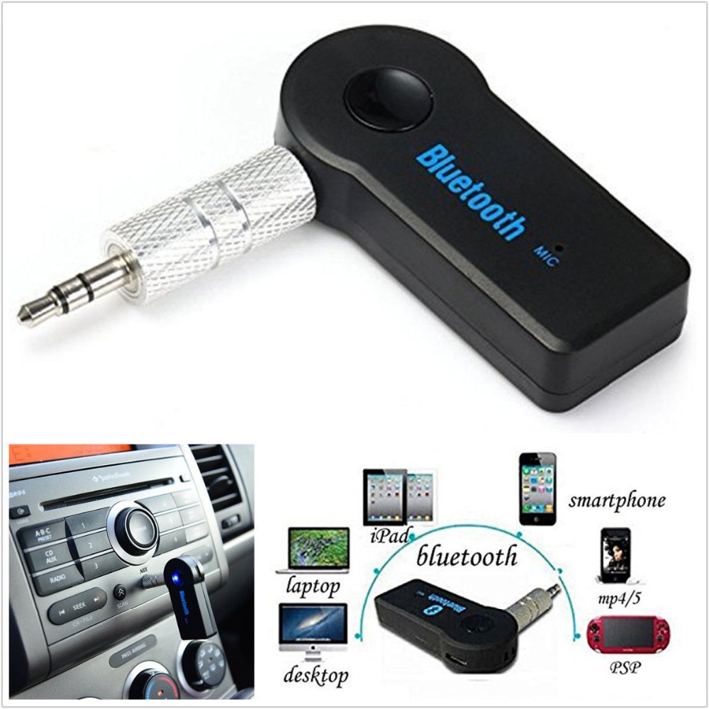 Беспроводной музыкальный приемник, адаптер Bluetooth AUX, ресивер BT-Receiver, цвет черный
