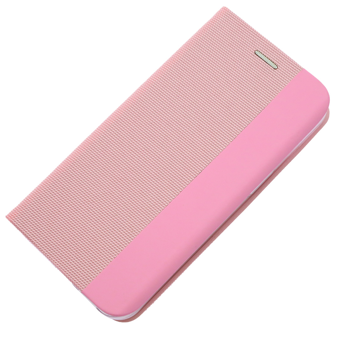 Чехол книжка MESH для APPLE iPhone 14, текстиль, силикон, бархат, визитница, цвет розовый