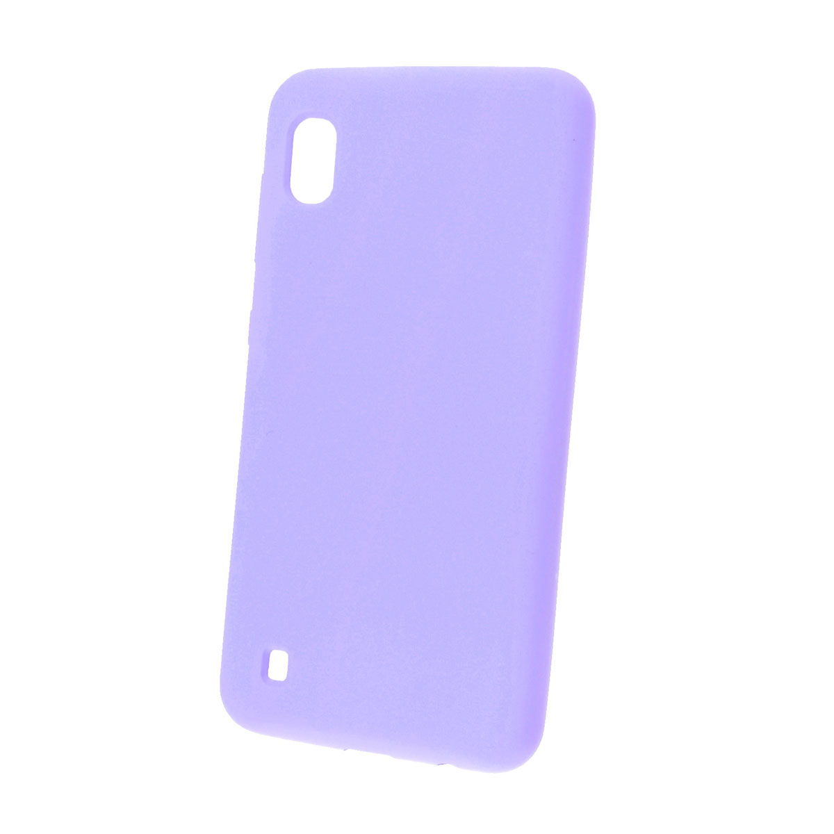 Чехол накладка Silicon Cover для Samsung A10 2019 (SM-A105), силикон, бархат, цвет светло фиолетовый.