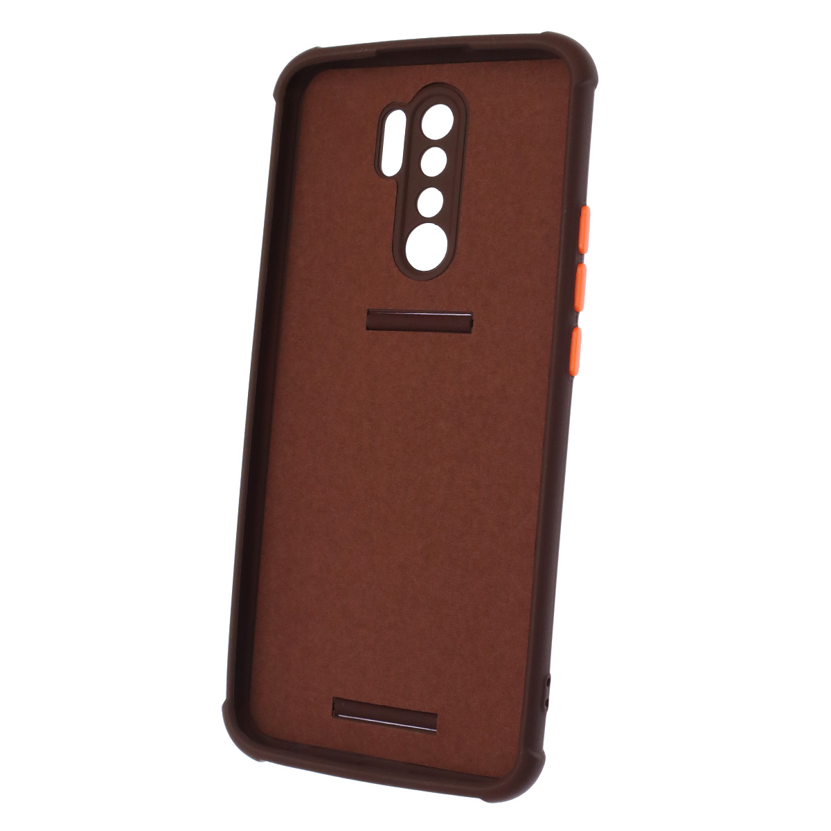 Чехол накладка LADDER NANO для XIAOMI Redmi 9, силикон, держатель, цвет шоколадный