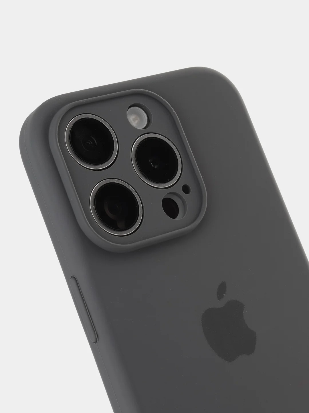 Чехол накладка Silicone Case для APPLE iPhone 11, L-ogo, силикон, бархат, цвет угольный
