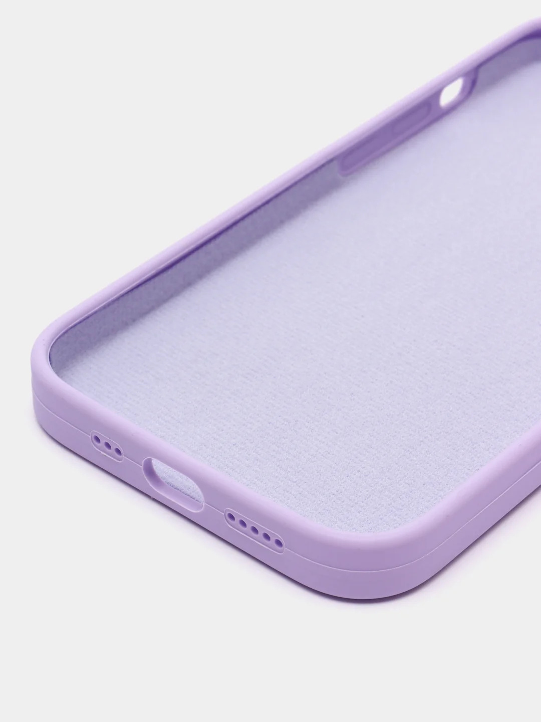 Чехол накладка Silicone Case для APPLE iPhone 13 Pro Max, с поддержкой MagSafe, защита камеры, силикон, бархат, цвет сиреневый