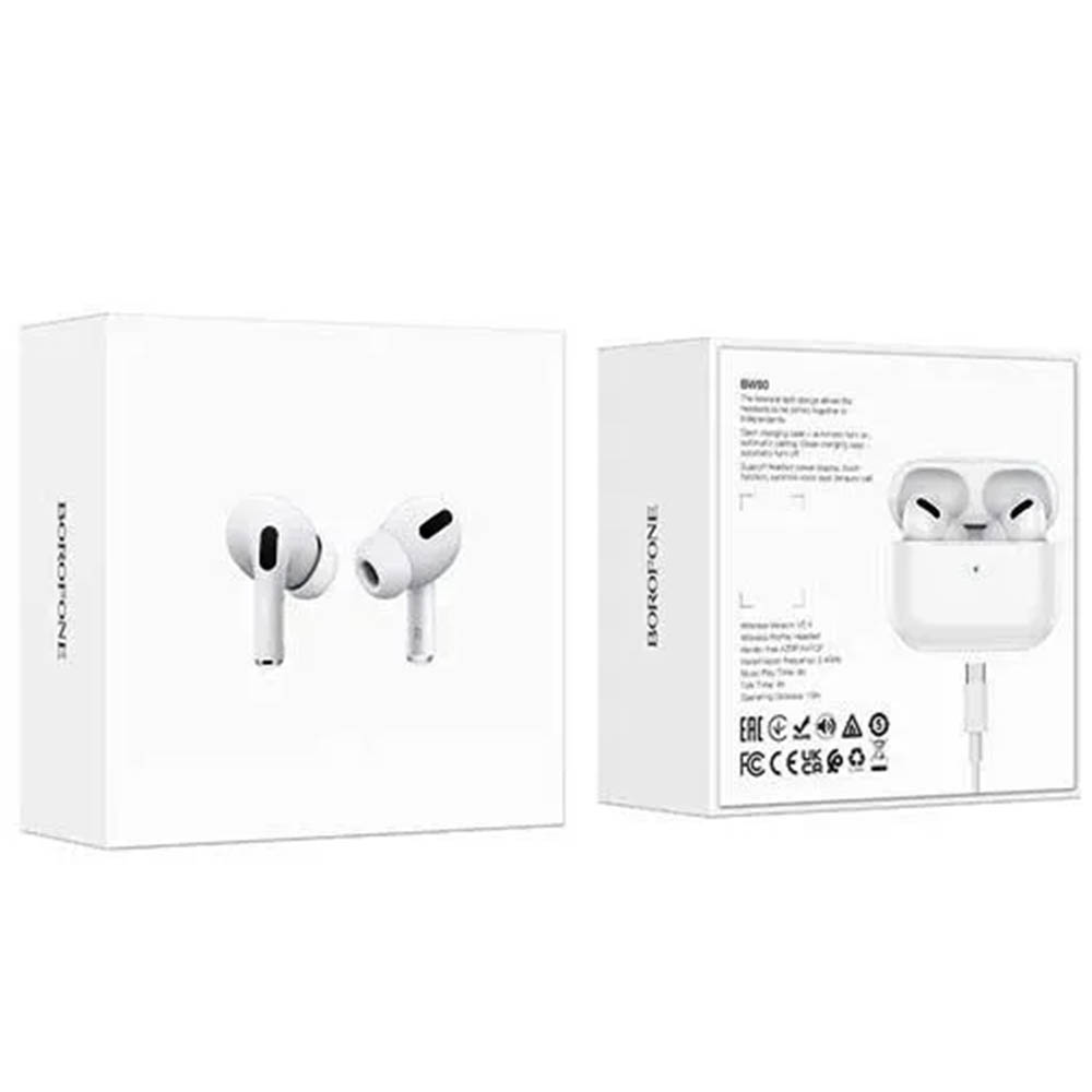 Гарнитура (наушники с микрофоном) беспроводная, BOROFONE BW80, цвет белый
