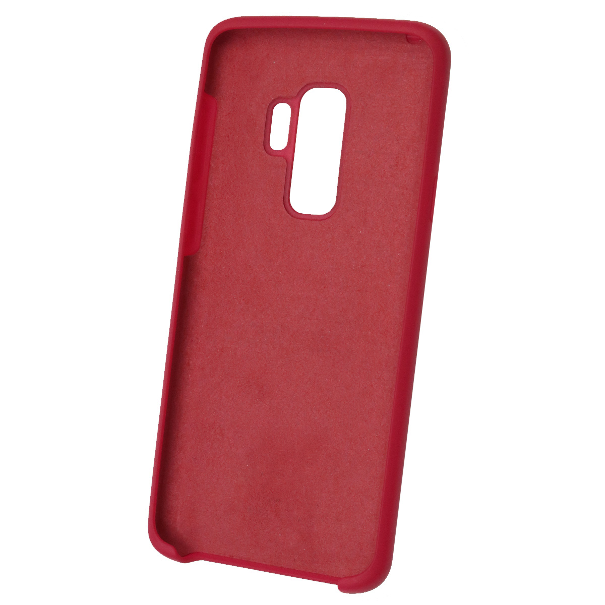 Чехол накладка Silicon Cover для SAMSUNG Galaxy S9 Plus (SM-G965), силикон, бархат, цвет бордовый.