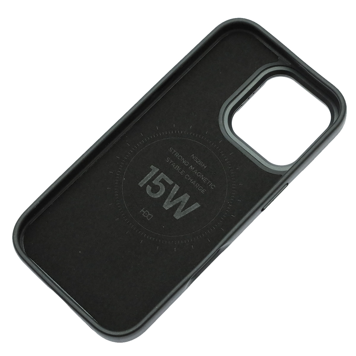 Чехол накладка Modern Stylish с поддержкой MagSafe для APPLE iPhone 16 Pro, защита камеры, подставка, экокожа, бархат, цвет черный