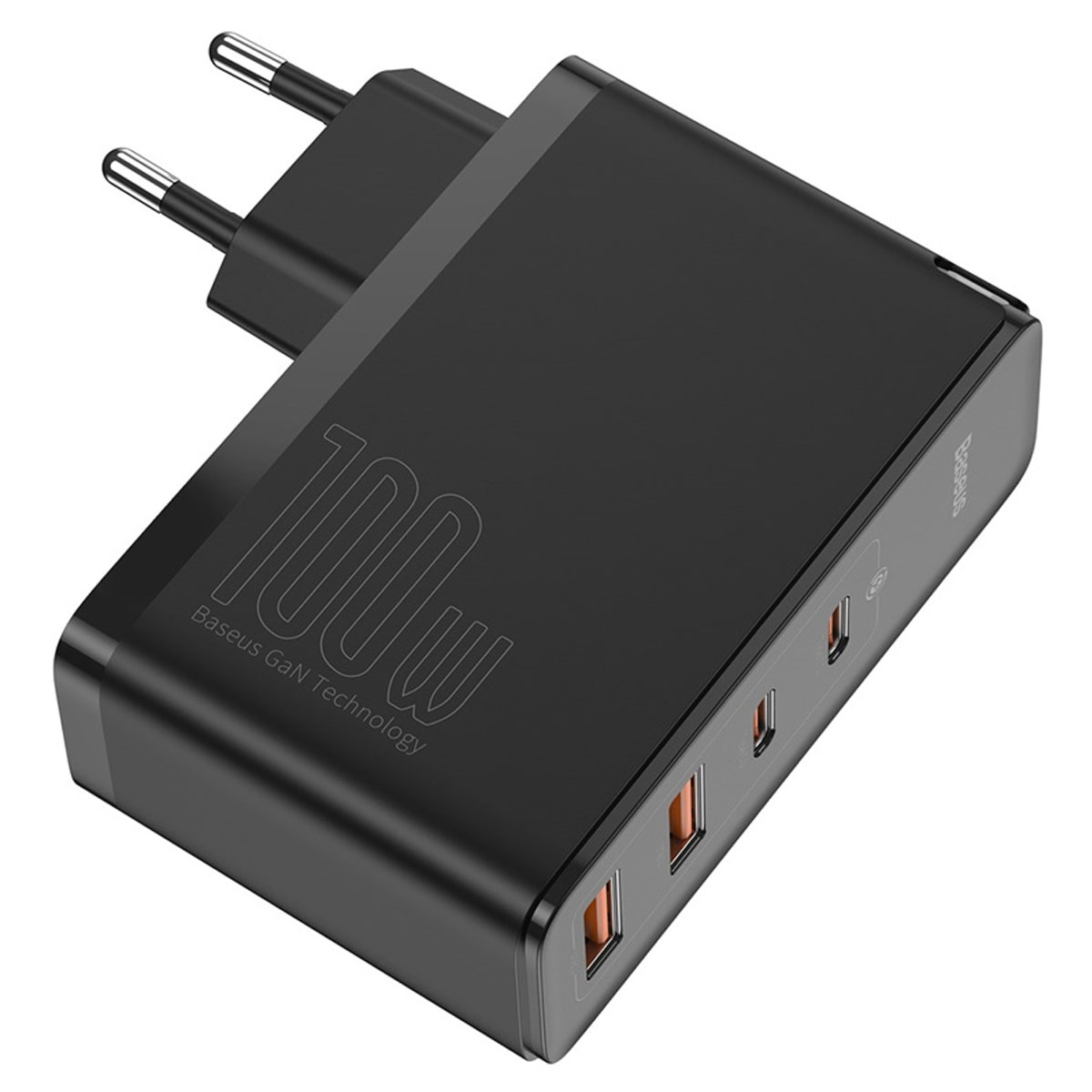 СЗУ (Сетевое зарядное устройство) BASEUS Gan2 Pro CCGAN2P-L01 с кабелем USB Type C на USB Type C, 100W, 2 USB Type C, 2 USB, QC4.0, длина 1 метр, цвет черный