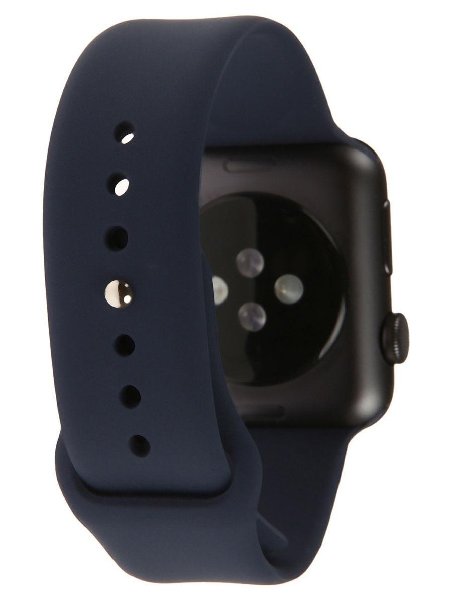 Ремешок для Apple Watch спортивный "Sport", размер 42-44 mm, цвет тёмно-синий.