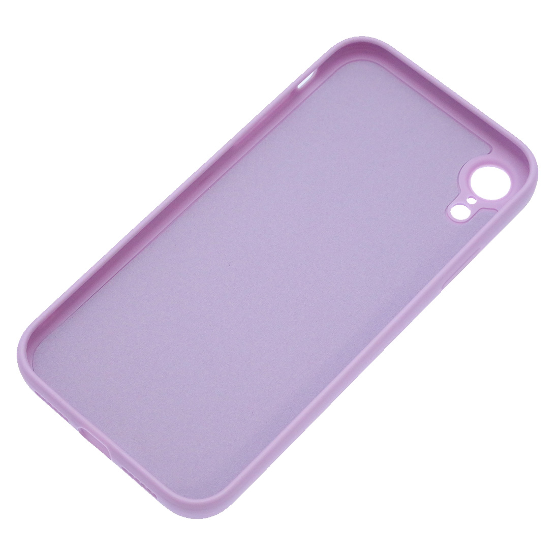 Чехол накладка для APPLE iPhone XR, силикон, бархат, цвет сиреневый