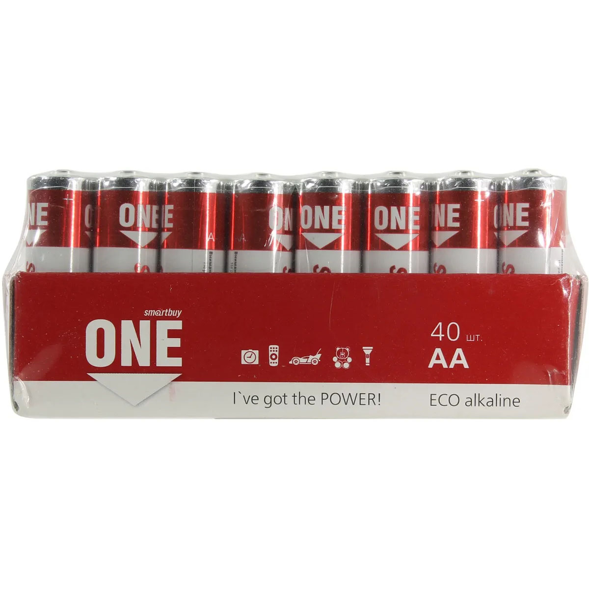 Батарейка SMARTBUY ONE ECO LR6 AA Shrink 40 Alkaline 1.5V