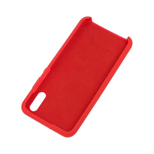 Чехол накладка Silicon Cover для HUAWEI Honor Y5, 8S 2019, силикон, бархат, цвет красный.