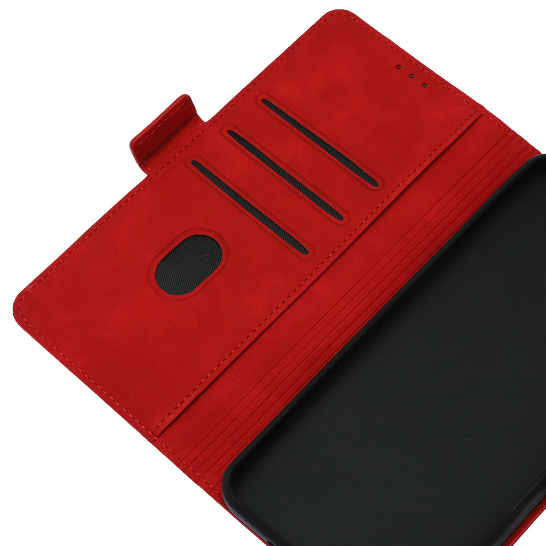 Чехол книжка NICE для XIAOMI Redmi 13C, XIAOMI POCO C65, защита камеры, экокожа, визитница, цвет красный