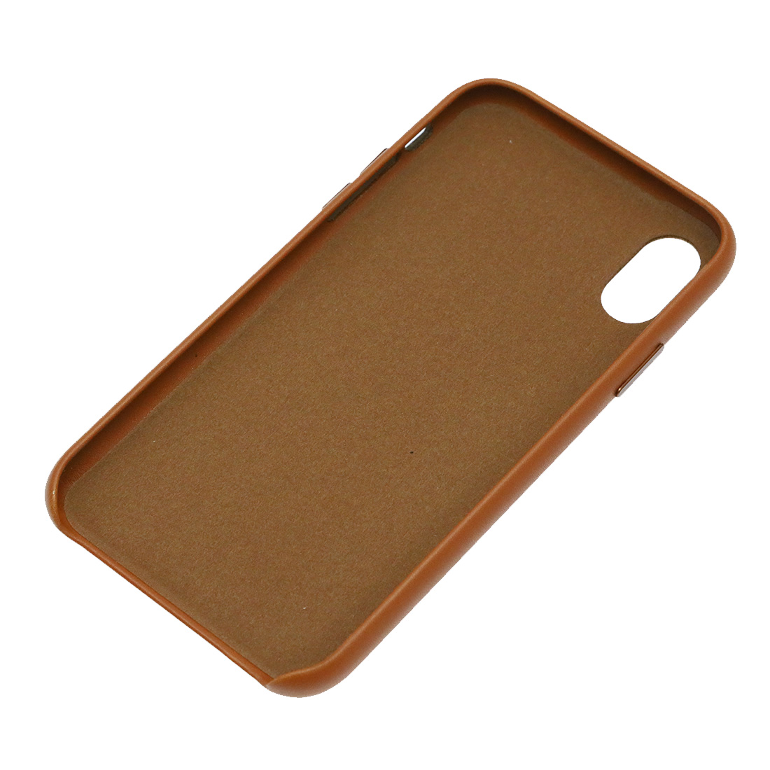 Чехол накладка Leather Case для APPLE iPhone XR, силикон, бархат, экокожа, цвет коричневый