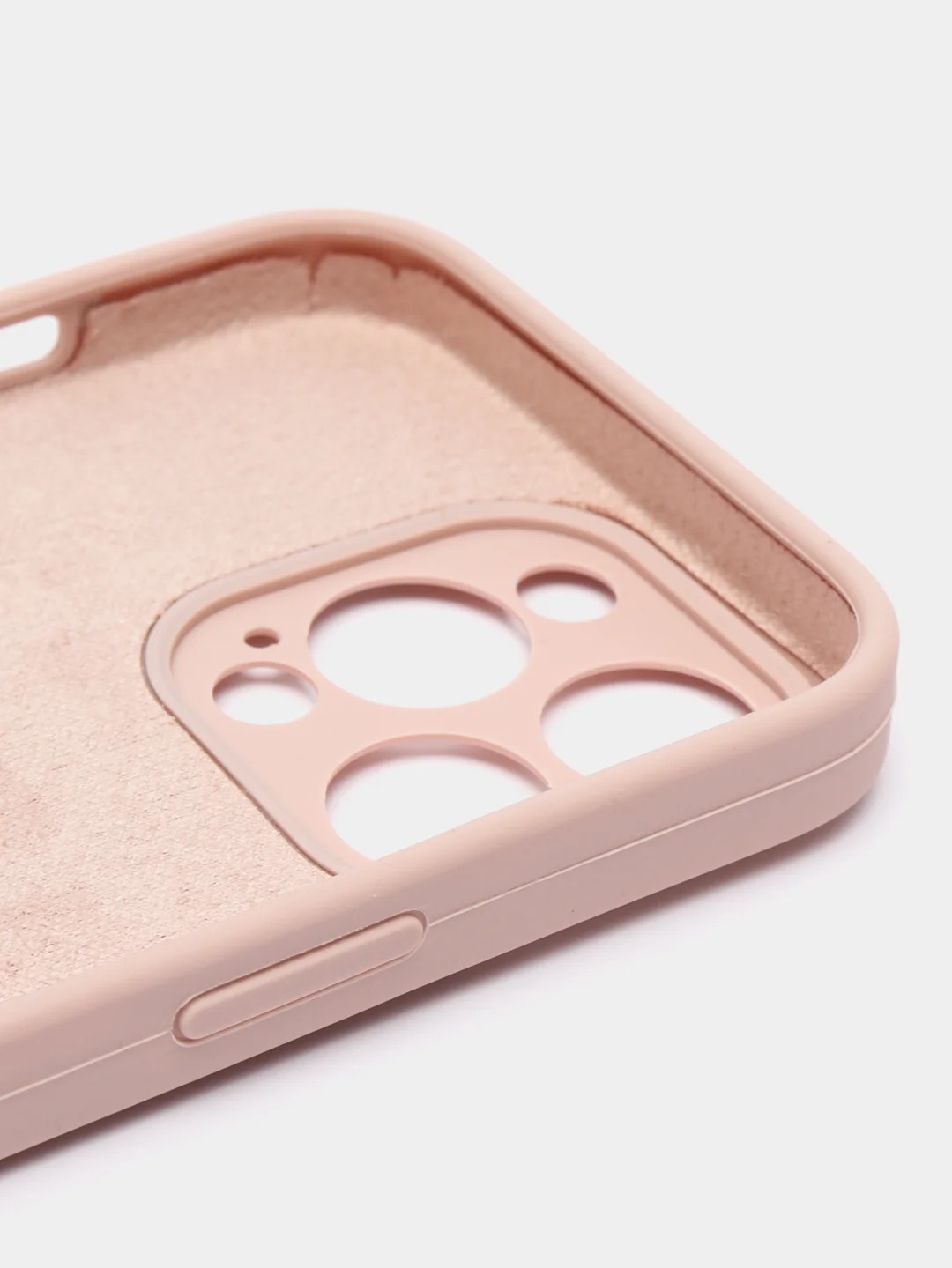 Чехол накладка Silicone Case для APPLE iPhone 13 Pro Max, с поддержкой MagSafe, защита камеры, силикон, бархат, цвет песочно-розовый