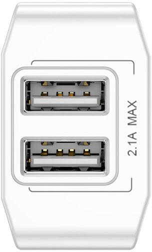 Сетевое зарядное устройство Baseus Mini Dual-U Charger 2.1 A,  цвет белый.