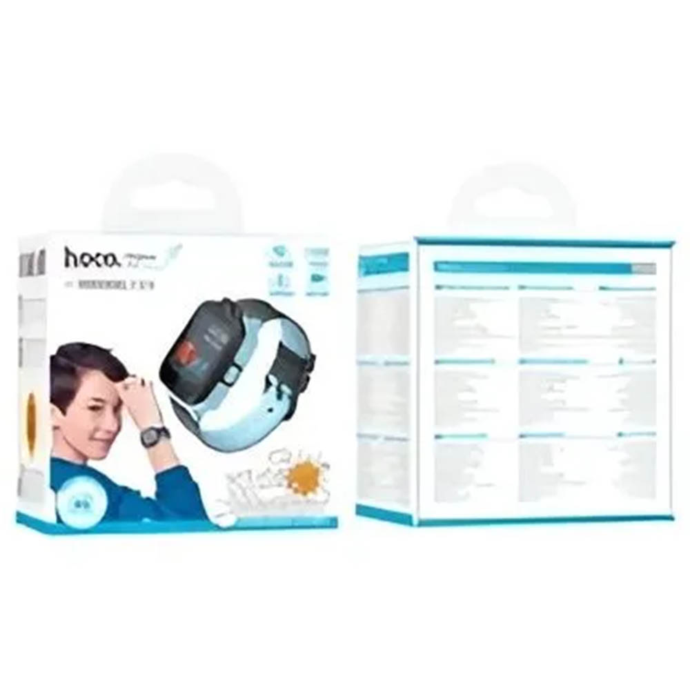 Умные часы для детей HOCO Y104, слот SIM, GPS, Wi-Fi, 4G, камера, 700mAh, цвет черно голубой