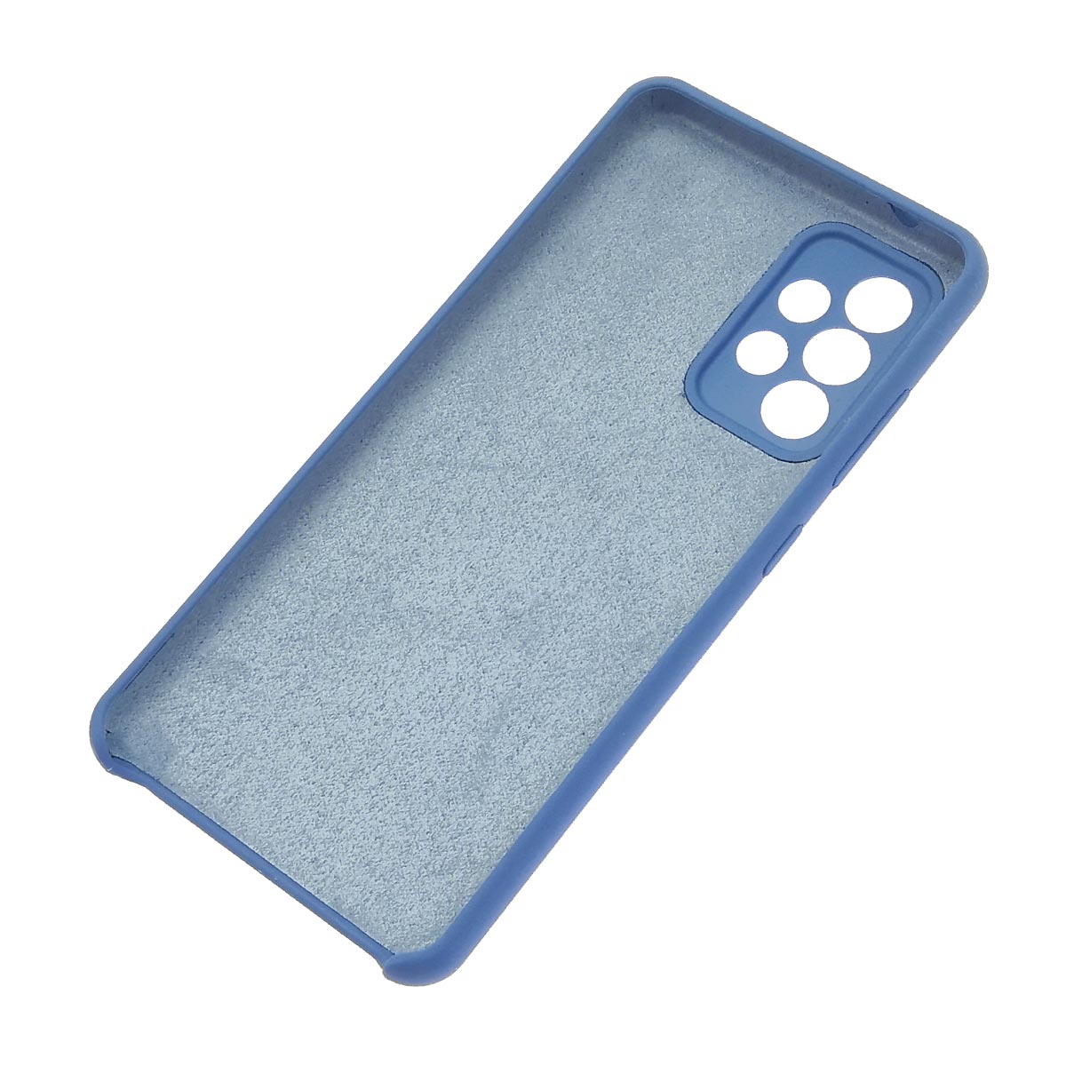 Чехол накладка Silicon Cover для SAMSUNG Galaxy A52 (SM-A525F), силикон, бархат, цвет джинсовый