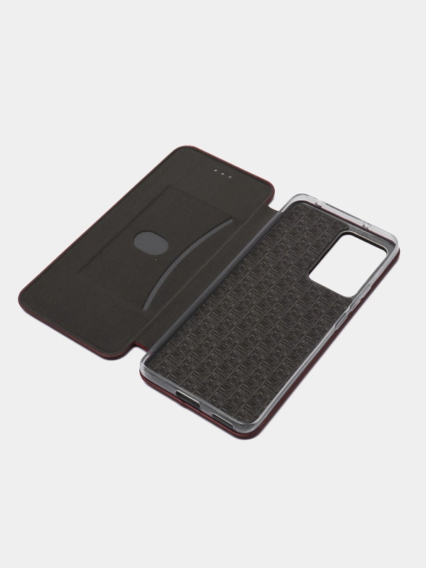 Чехол книжка STYLISH для XIAOMI 13 Lite, экокожа, визитница, цвет бордовый