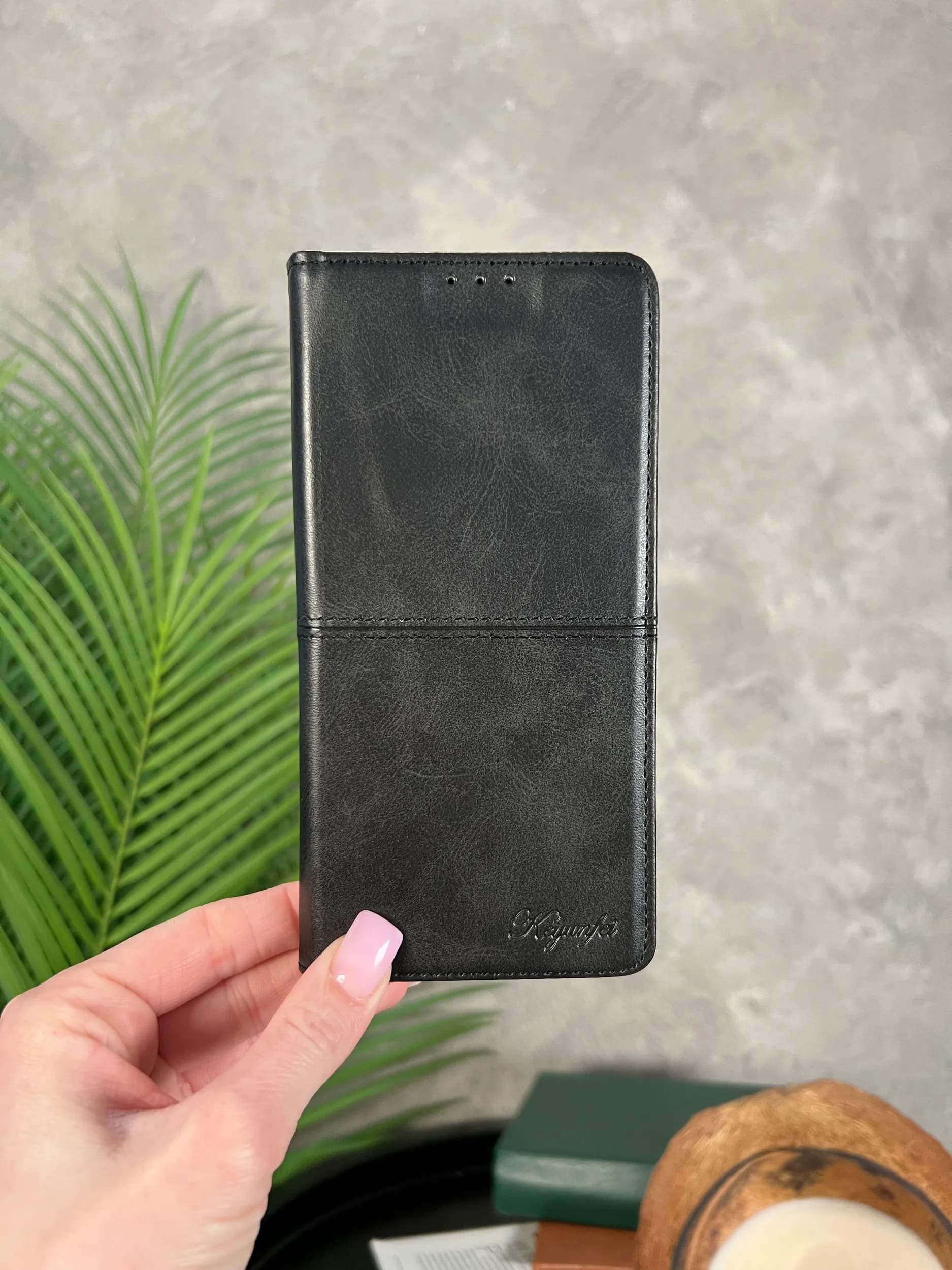 Чехол книжка KF для Xiaomi Redmi Note 15 4G (5G), POCO M8 5G, защита камеры, цвет черный