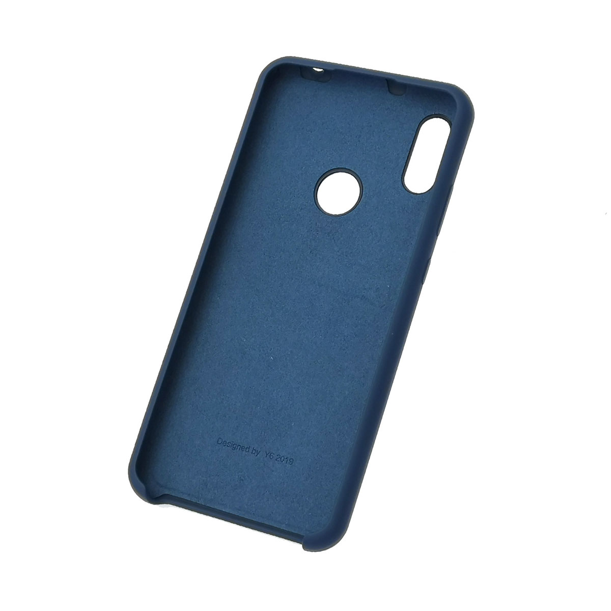 Чехол накладка Silicon Cover для HUAWEI Honor 8A, Y6 2019, силикон, бархат, цвет синий кобальт