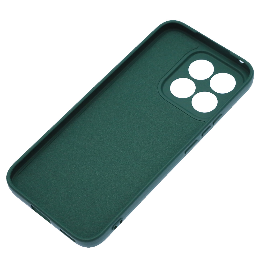 Чехол накладка NANO для Honor X8b, Honor X8c, защита камеры, силикон, бархат, цвет темно зеленый