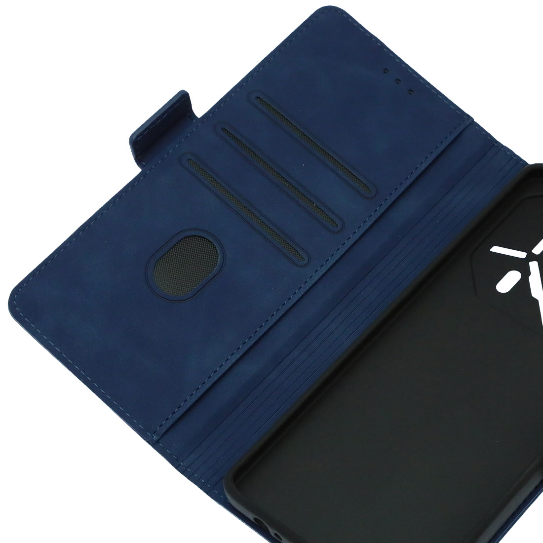Чехол книжка NICE для TECNO Pova 6, TECNO Pova 6 Pro 5G, защита камеры, экокожа, визитница, цвет темно синий