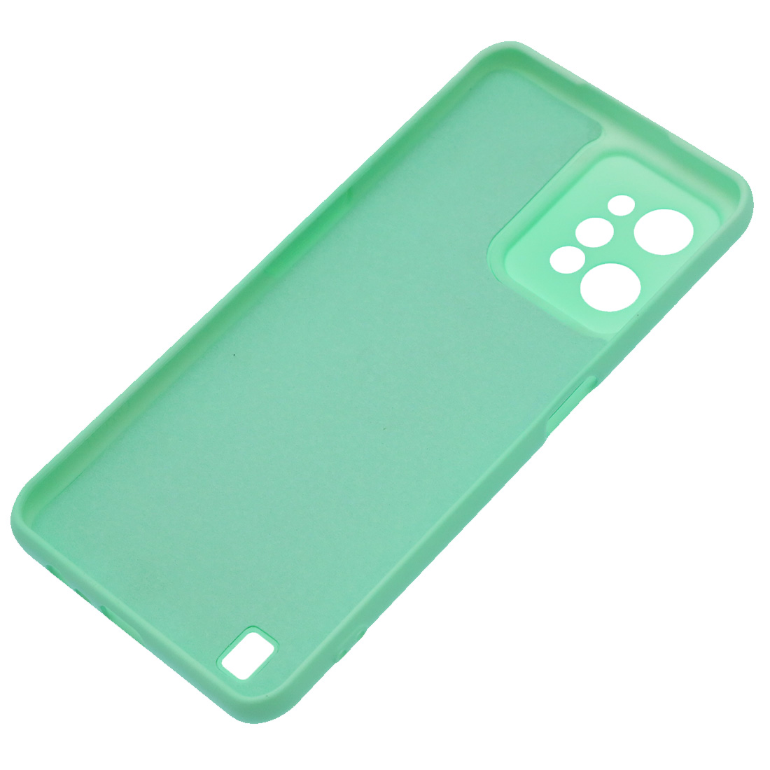 Чехол накладка Silicon Cover для Realme C31, силикон, бархат, цвет бирюзовый