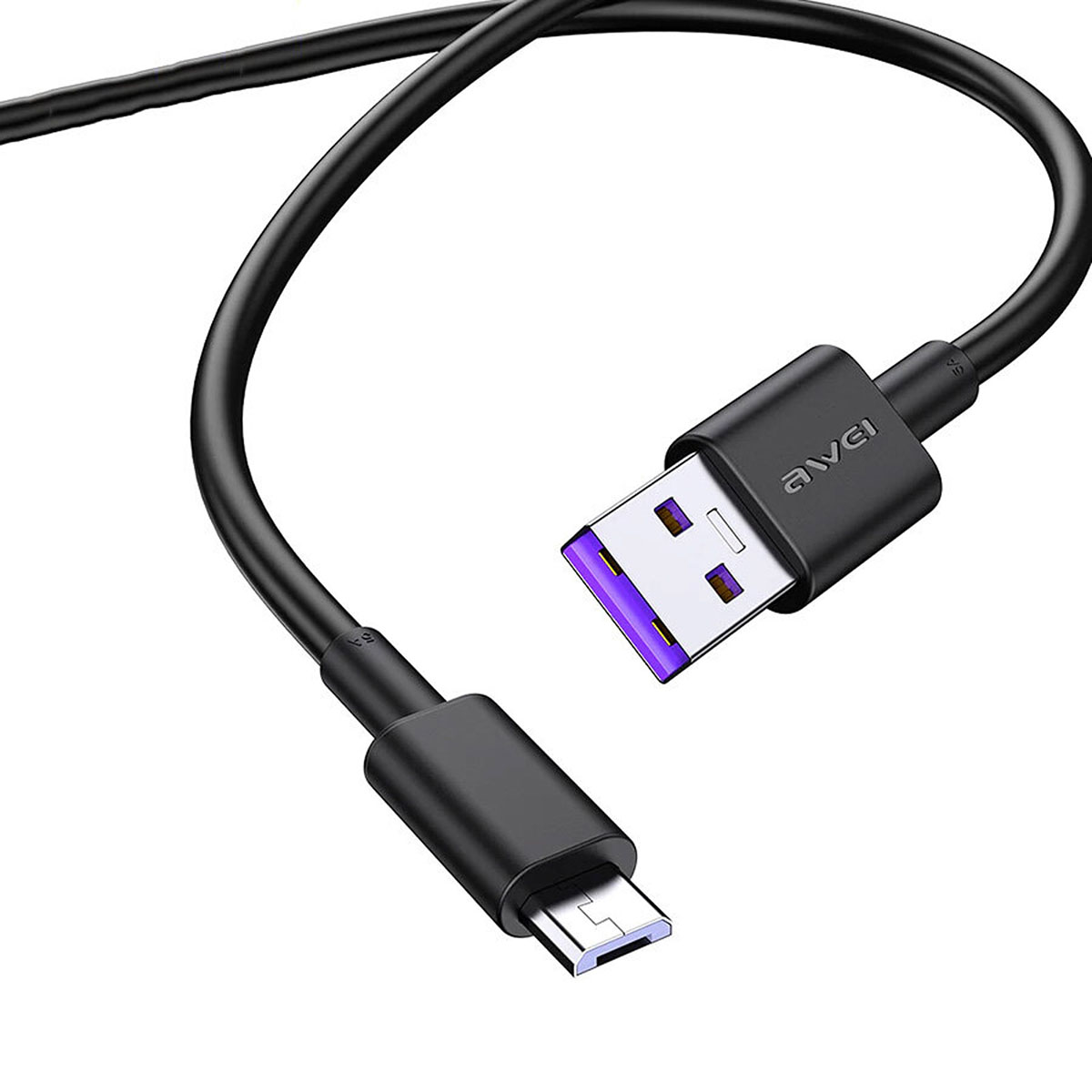 AWEI CL-77M Smart Fast кабель Micro USB, 5A, 40W, длина 1 метр, цвет черный.