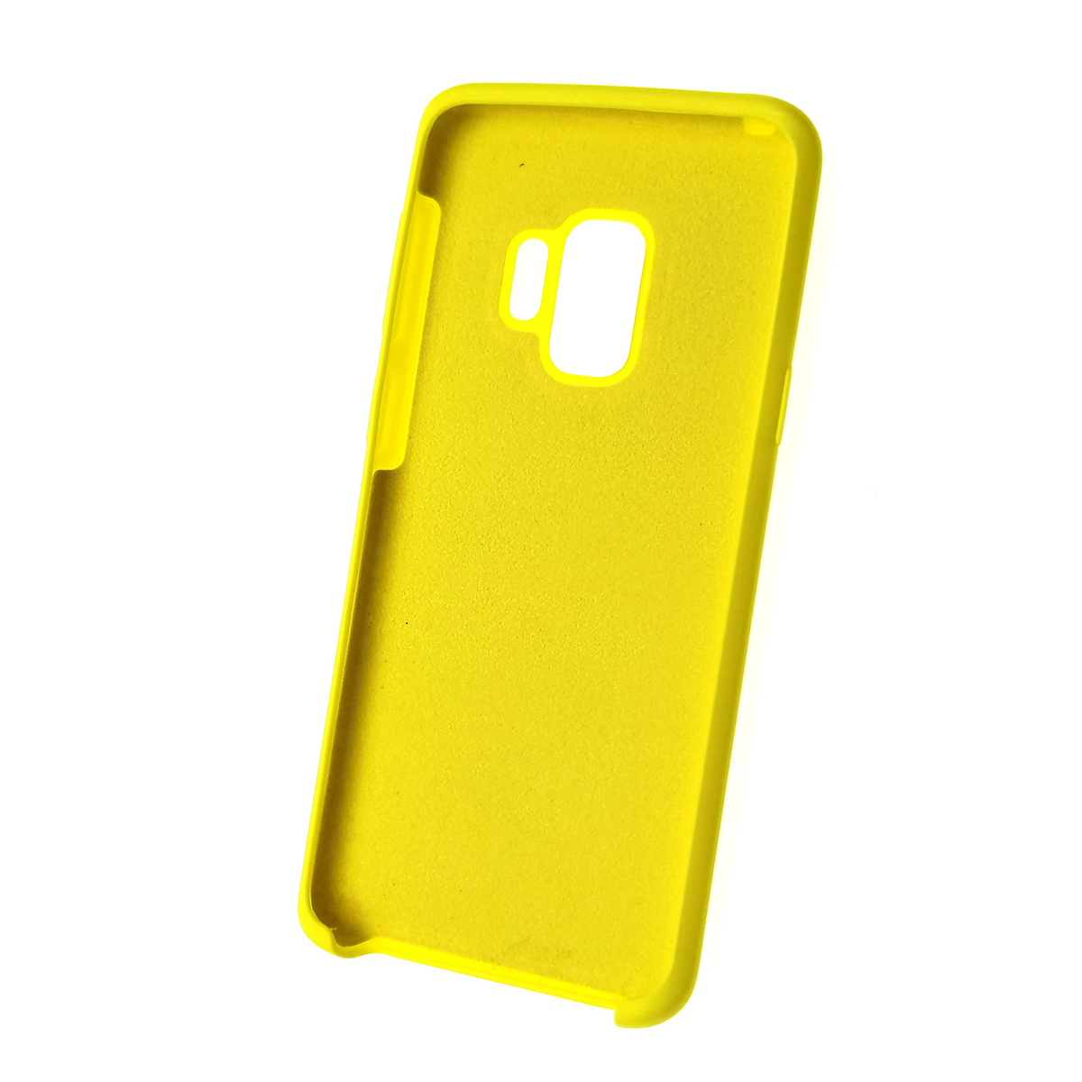 Чехол накладка Silicon Cover для SAMSUNG Galaxy S9 (SM-G960), силикон, бархат, цвет ярко желтый.