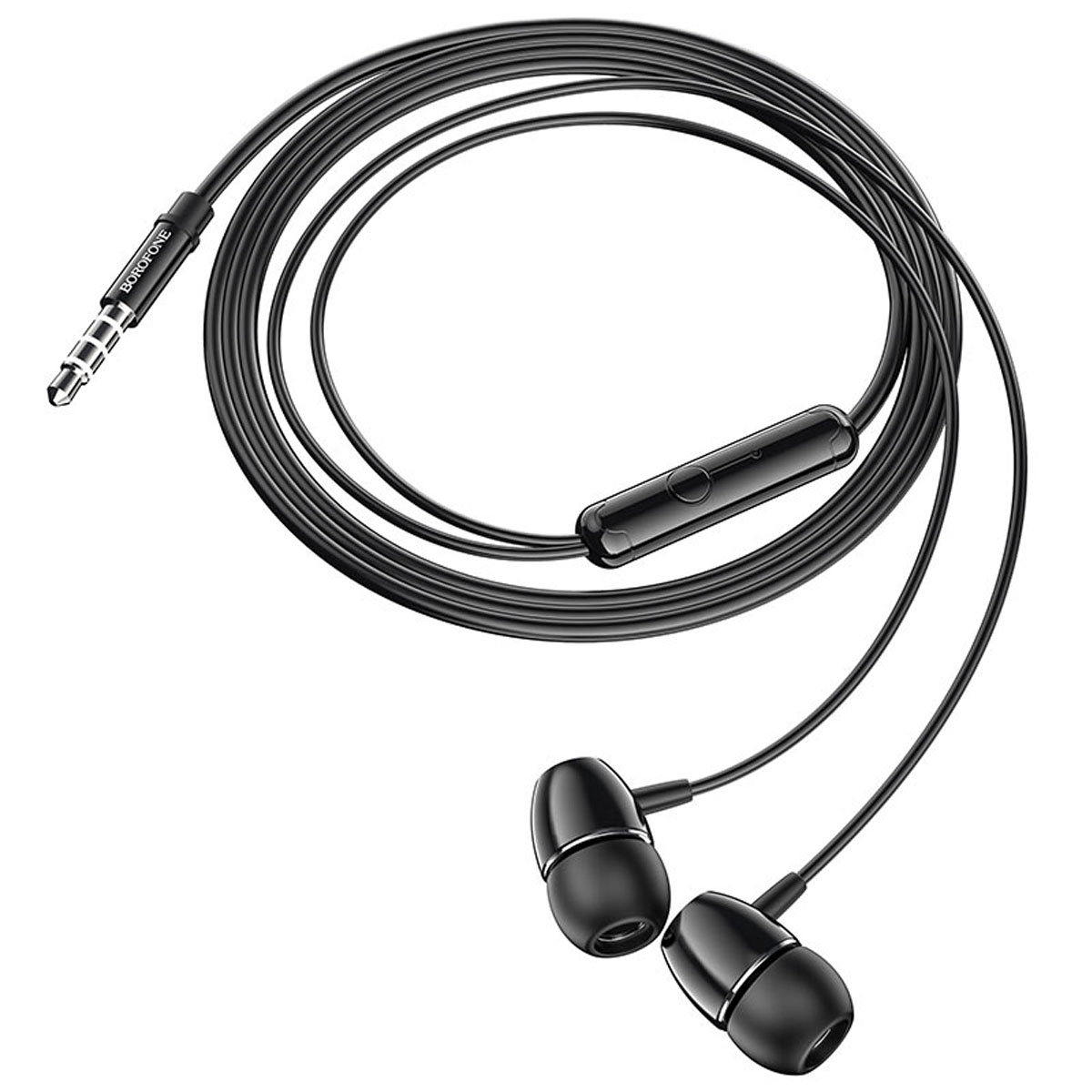 Гарнитура (наушники с микрофоном) проводная, BOROFONE BM57 Platinum, цвет черный