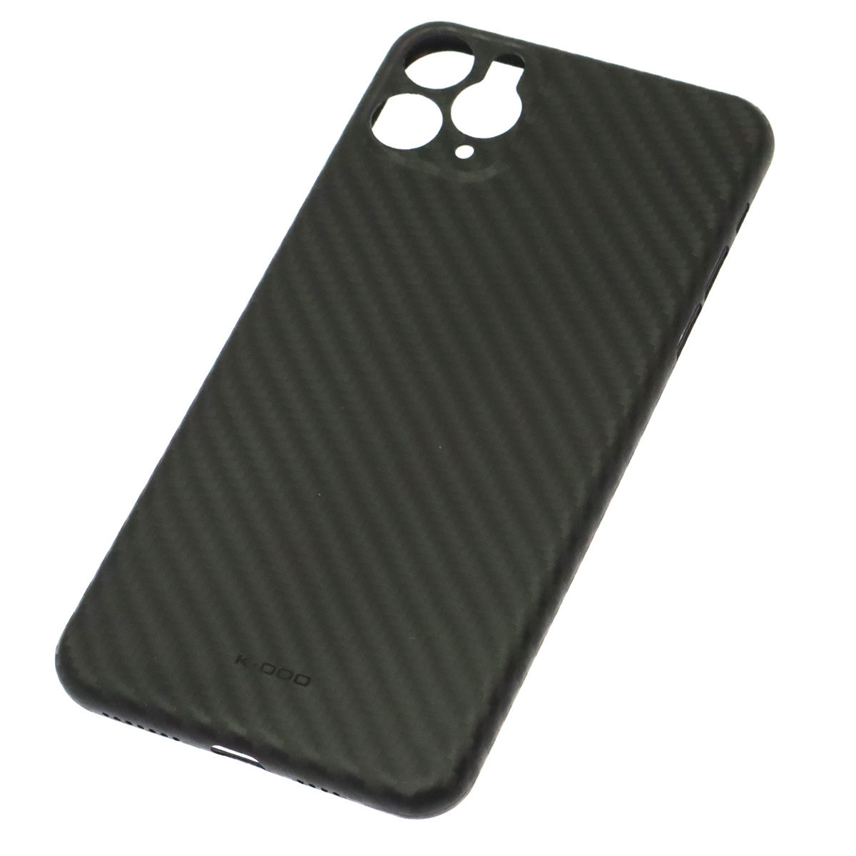 Чехол накладка K-DOO для APPLE iPhone 11 Pro Max (6.5), силикон, карбон, цвет черный