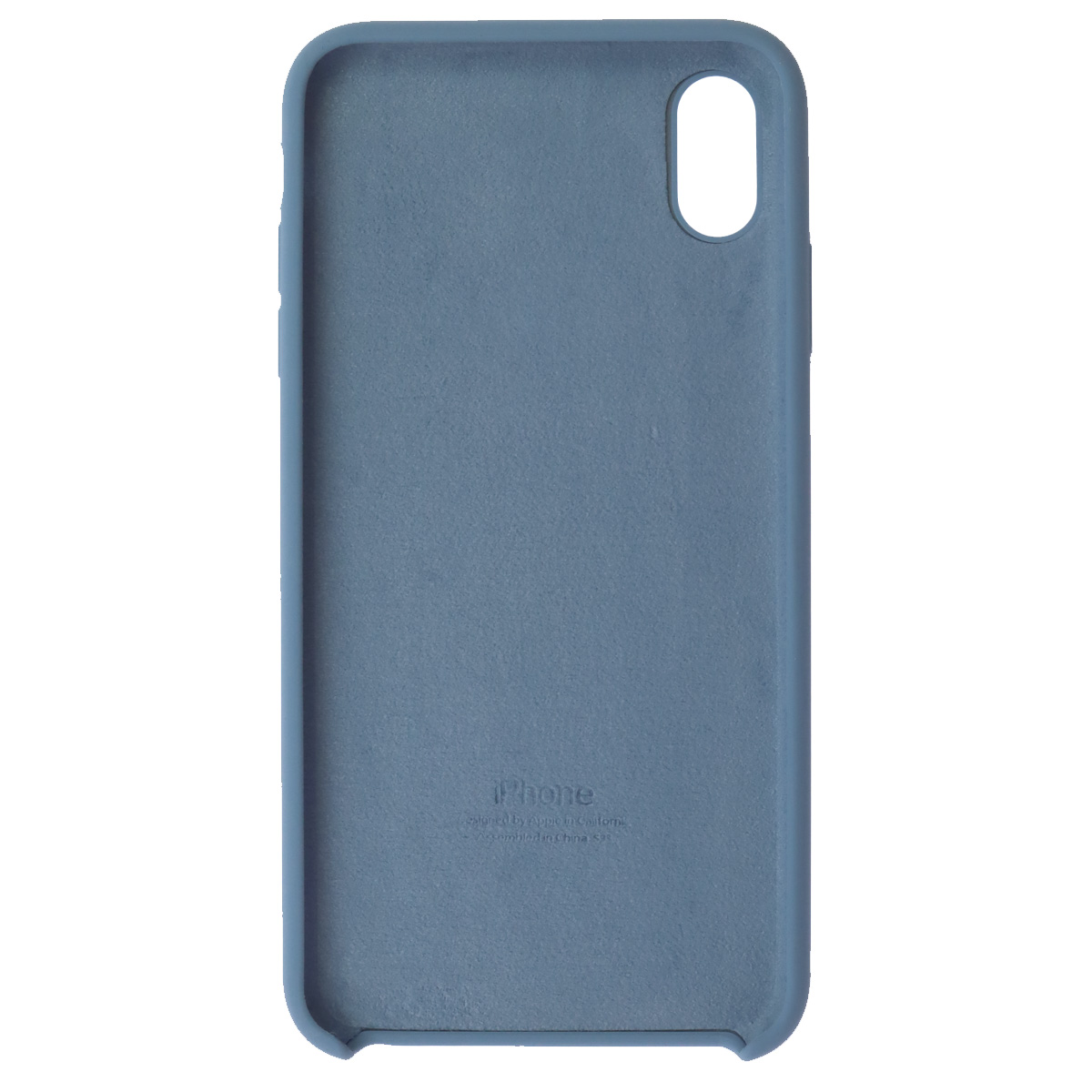Чехол накладка Silicon Case для APPLE iPhone XS MAX, силикон, бархат, цвет светло синий