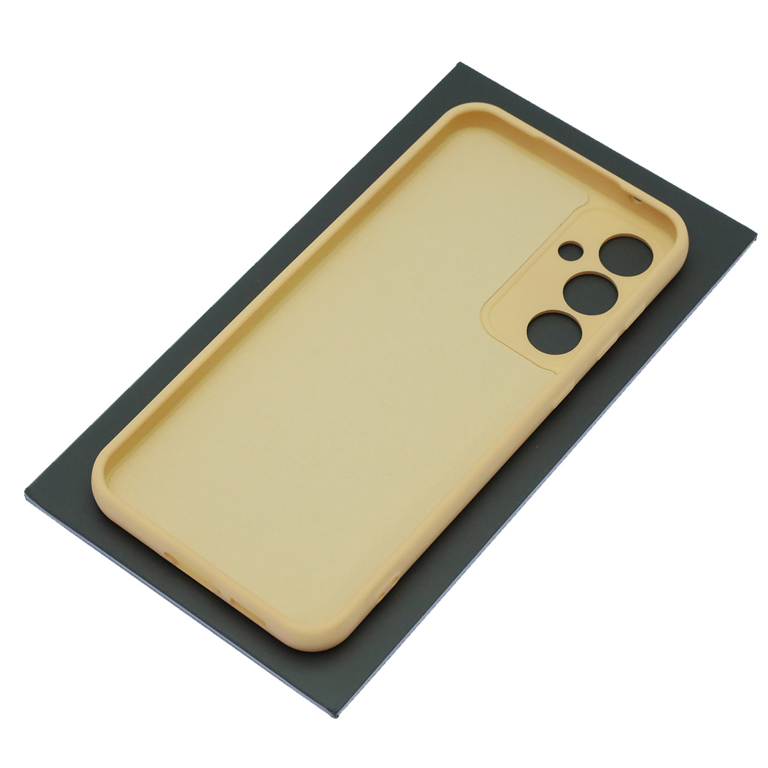 Чехол накладка Silicon Cover для SAMSUNG Galaxy S23 FE, защита камеры, силикон, бархат, цвет молочный