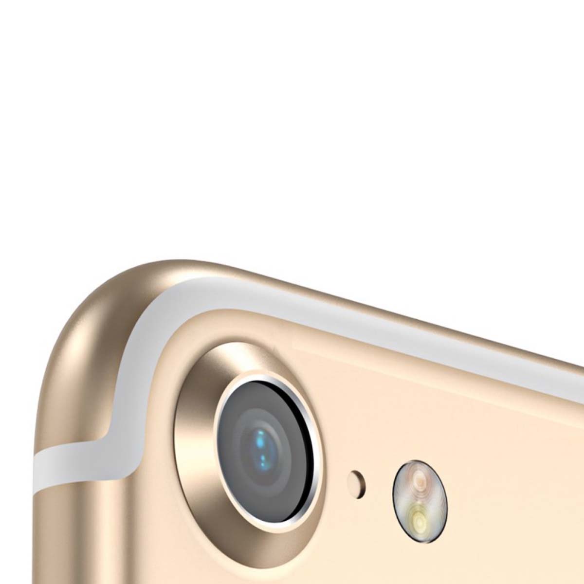 Ободок BASEUS Metal Lens Protection Ring на заднюю камеру для APPLE iPhone 7, iPhone 8, цвет окантовки золотистый