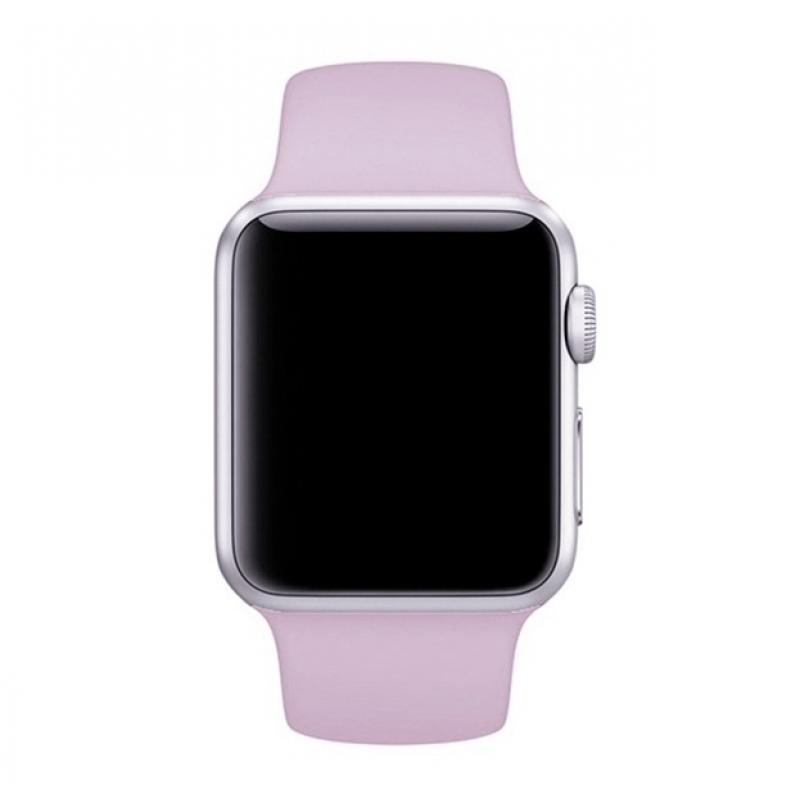 Ремешок для Apple Watch спортивный "Sport", размер 42-44 mm, цвет светло фиолетовый.