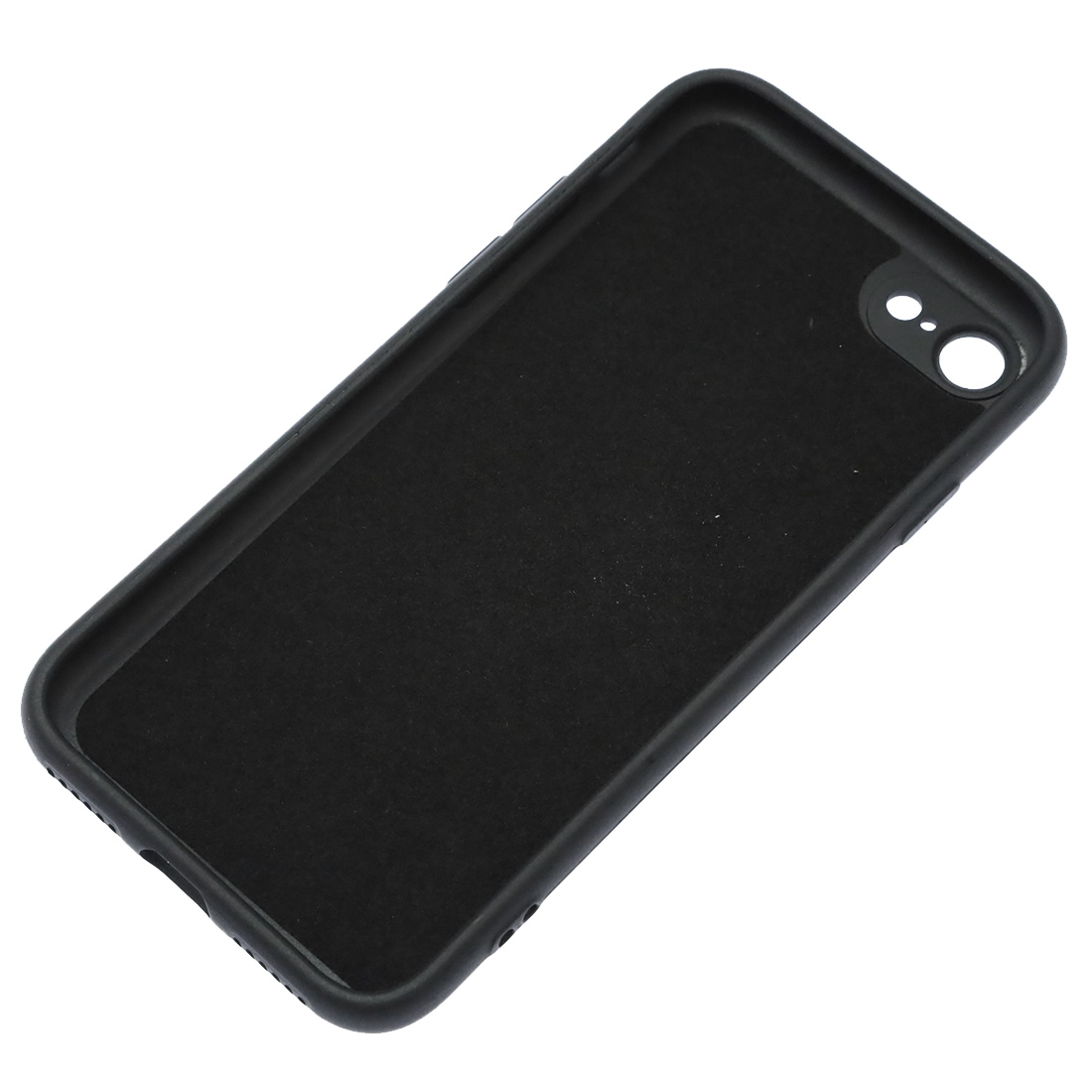 Чехол накладка NANO для APPLE iPhone 7, 8, SE 2020, SE 2022, силикон, бархат, цвет черный