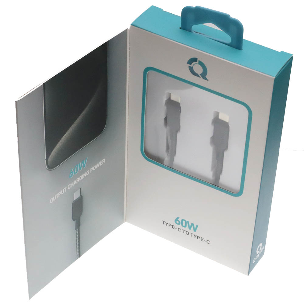 Кабель QAYAN QCB-146 USB Type C на USB Type C, 60W, длина 1.2 метра, цвет черный Кабель QAYAN QCB-146 USB Type C на USB Type C, 60W, длина 1.2 метра, цвет черный