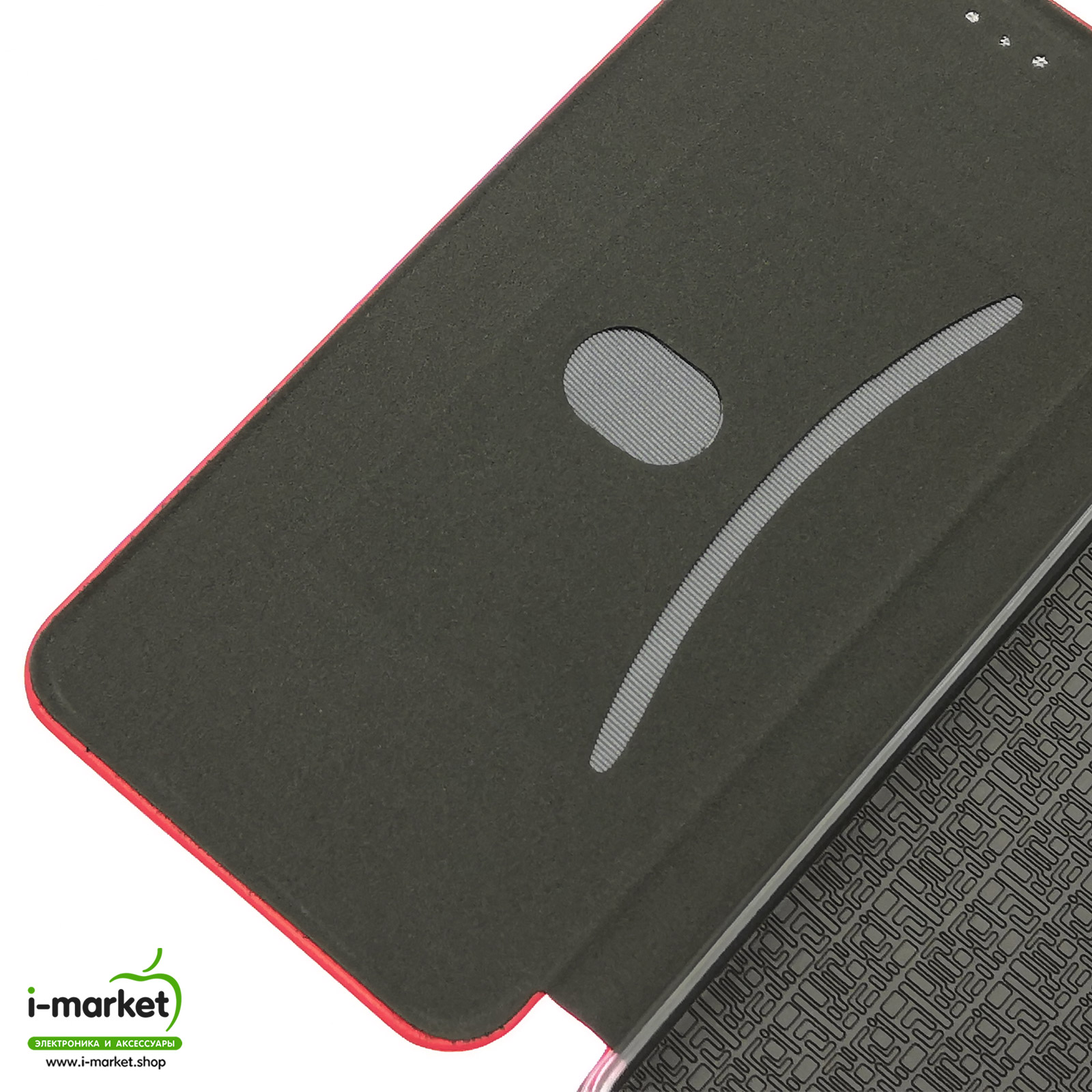 Чехол книжка STYLISH для XIAOMI Mi 10 Lite, экокожа, визитница, цвет красный.