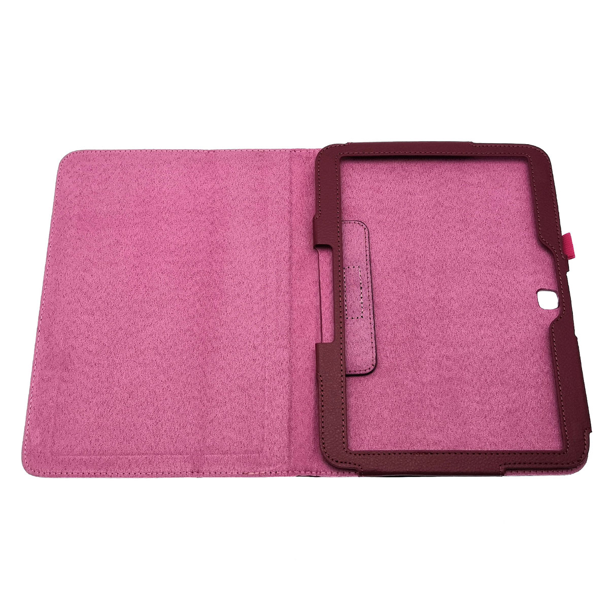 Чехол книжка для SAMSUNG Galaxy Tab 4 10.1 (SM-T530), экокожа, цвет малиновый.