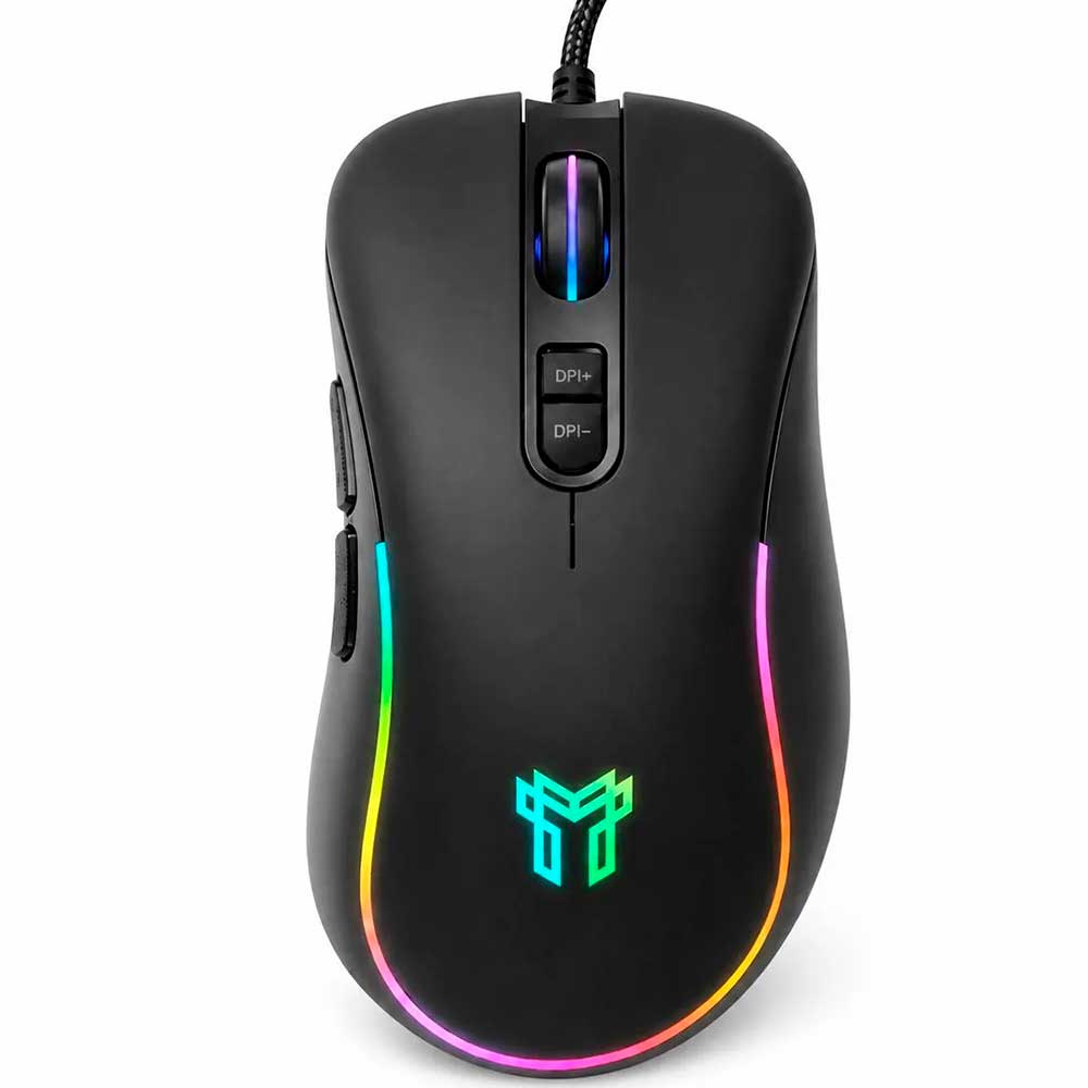 Мышь игровая HOCO GM601 Grandeza проводная, оптическая, 3600 DPI, RGB подсветка, цвет черный