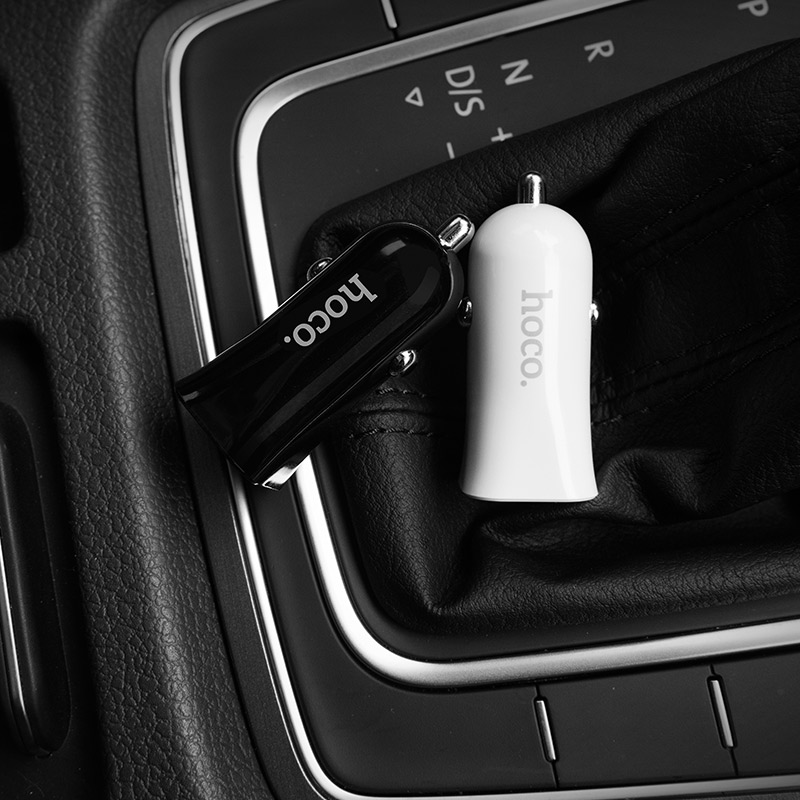 АЗУ (Автомобильное зарядное устройство) HOCO Z12 Elite, 2.4A, 2 USB, цвет черный