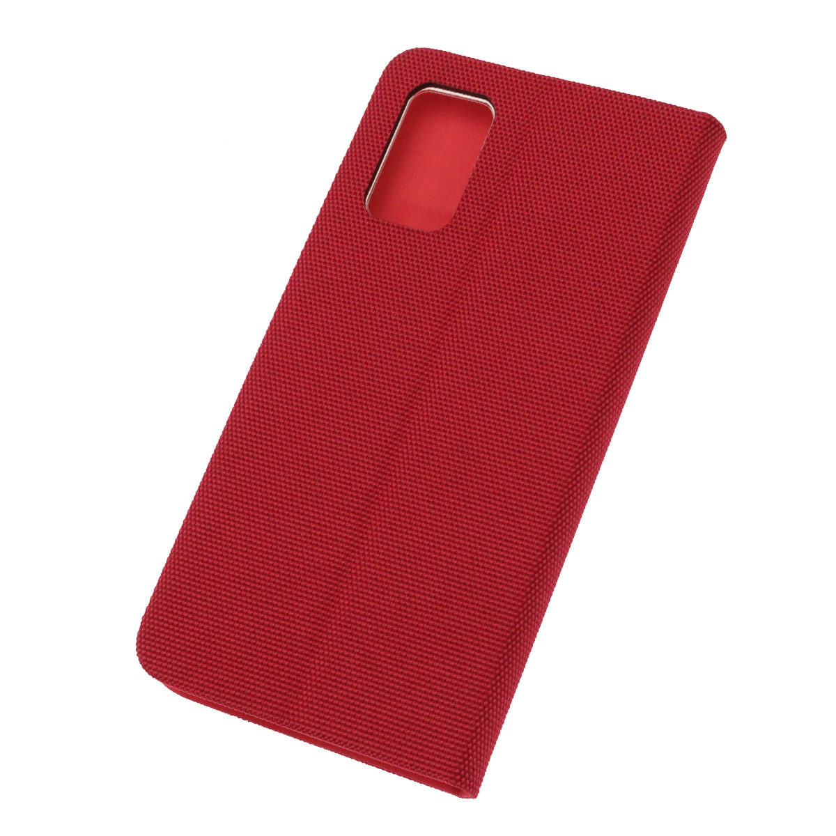 Чехол книжка MESH для SAMSUNG Galaxy A32 4G (SM-A325F), текстиль, силикон, бархат, визитница, цвет красный