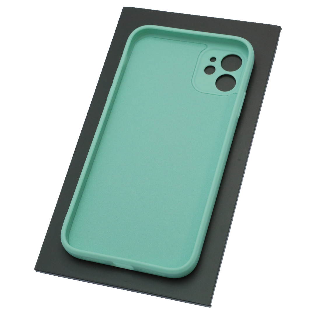 Чехол накладка для APPLE iPhone 11, силикон, бархат, цвет мятный
