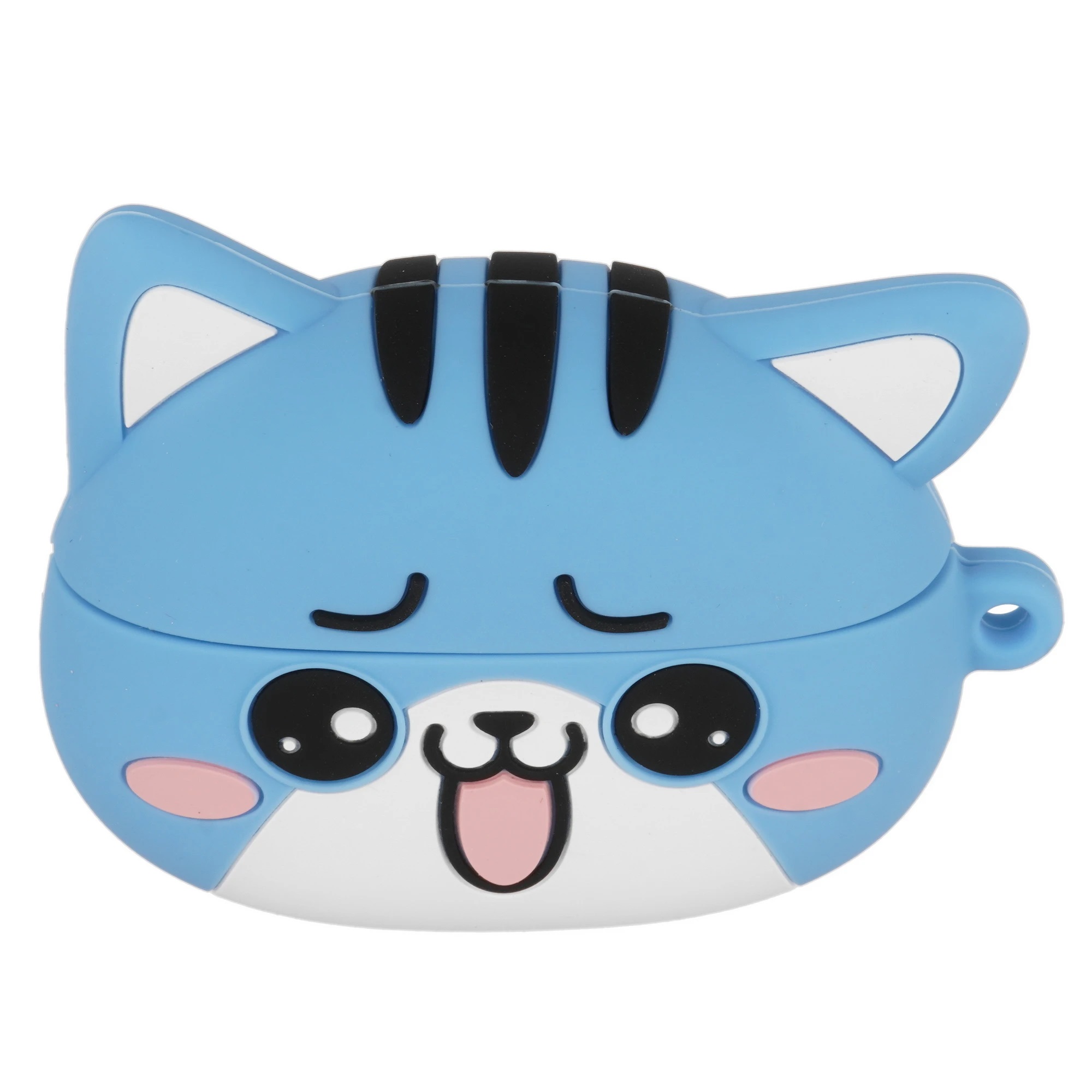 Гарнитура (наушники с микрофоном) беспроводная TWS HEADSET, HOCO EW48 Glacier Cat, с силиконовым футляром синий кот