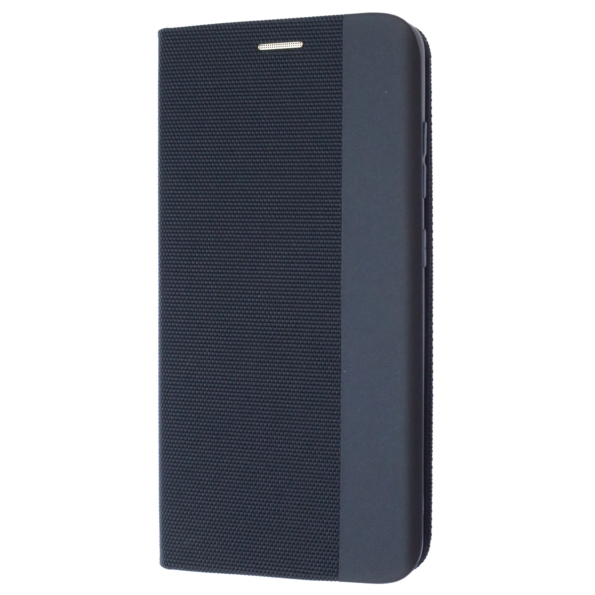 Чехол книжка MESH для SAMSUNG Galaxy A52 (SM-A525), текстиль, силикон, бархат, визитница, цвет темно синий