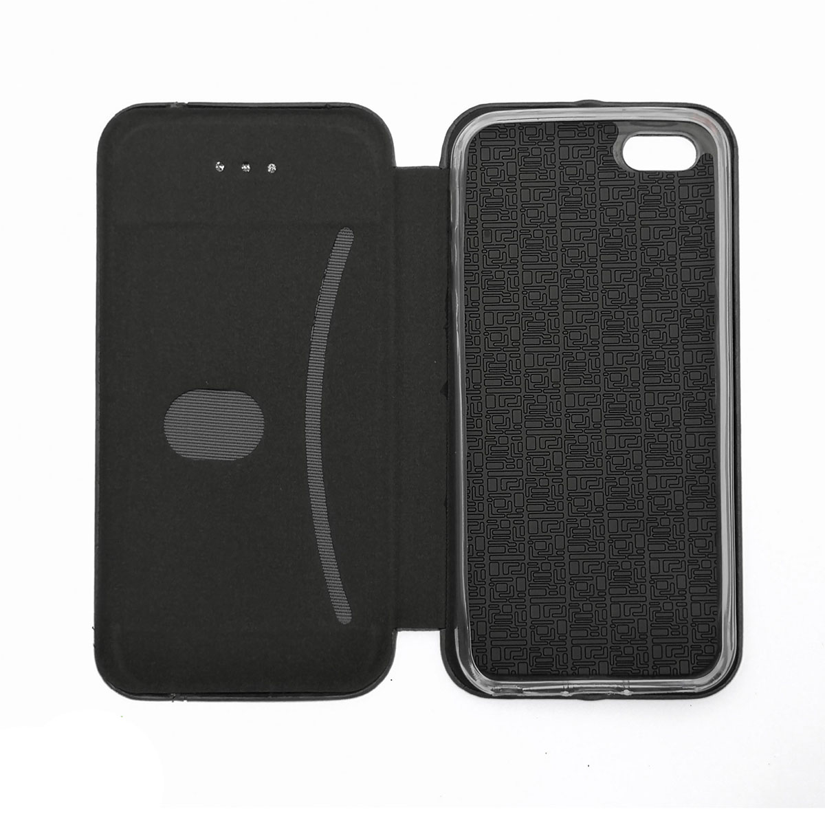 Чехол книжка VINTAGE LiNE для APPLE iPhone 5, iPhone 5G, iPhone 5S, iPhone SE, экокожа, визитница, цвет серый.